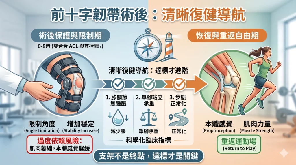 前十字韌帶重建術後一定要穿戴支架嗎?ACL復健指南與黃金恢復期解析 gemini generated image fsmxobfsmxobfsmx